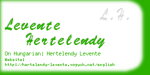 levente hertelendy business card
